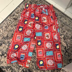 LOFT silk oyster/sardine pants